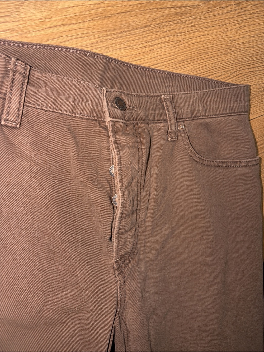 Free People Brown Cropped Frayed Hem Jeans Size 32 - Picture 4 of 4